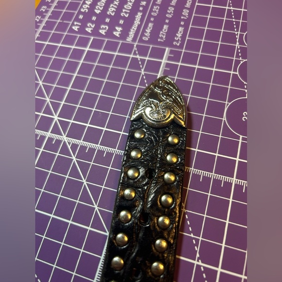 Rare Vintage Nanni heavy studded chainmail
"western" leather belt - Picture 8 of 16